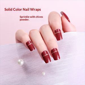 16 Autocollants <span class=keywords><strong>pour</strong></span> ongles pré-dessinés, forme carrée, style français, couvrance totale, avec motifs dégradés couleur unie, poudre d'oignon, rose, tulipe - Product Image 4