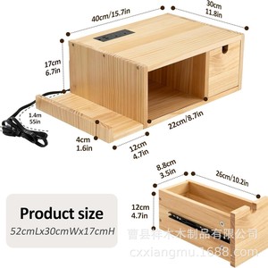 Wooden Bedside Storage <b>Shelf</b> With Drawer Solid <b>Pine</b> Natural Color Floating Nightstand Bedroom Organizer - Product Image 4