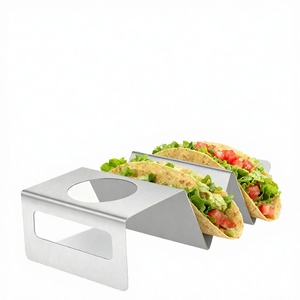 Soportes para Tacos de Acero Inoxidable, Duraderos, con Asa de Fácil Acceso, Cada Soporte Puede Contener 2 Tortillas, Aptos para Lavavajillas, Libres de BPA - Product Image 4