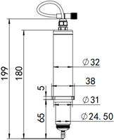 Sensor de Cloro Residual en Línea con Sonda de Doble Electrodo de Platino para Monitoreo del Tratamiento de Agua Potable y de Piscinas