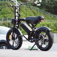 Bicicletas Eléctricas V20 en Stock en Almacén, Bicicleta Eléctrica con Llantas Anchas, 48v 250w 750W, Fatbike, Bicicleta Eléctrica Económica, Bicicleta Eléctrica de Montaña