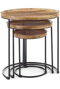 Table basse classique moderne en bois avec pieds en aluminium pour salle à manger, maison ou cuisine, meubles de salon - Product Image 3