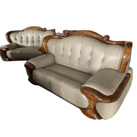 Ensemble de canapés vert royal de style chinois, grand canapé sectionnel classique en bois, meubles confortables de style royal pour salon, livraison gratuite