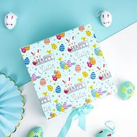Boîtes en papier pour œufs de Pâques bleu clair, fabricant de boîtes en papier rigides écologiques portables avec fermeture magnétique pliables pour emballages cadeaux