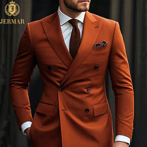 Ensemble de costumes deux pièces croisés <span class=keywords><strong>vert</strong></span> menthe pour <span class=keywords><strong>homme</strong></span>, collection Printemps Frais, idéal pour les mariages en plein air au printemps - Product Image 3