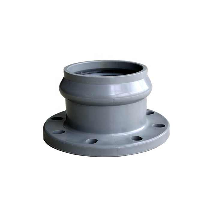 Оптовая продажа пластиковых фланцев-соединителей типа DIN8063 PN10 серого цвета из UPVC для водоснабжения