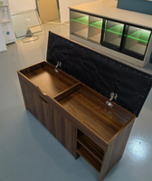 Banc de rangement à chaussures moderne ModHomi 2025 en MDF, style simple, meuble à chaussures en bois MDF pour entrée, salon, meubles pour la maison