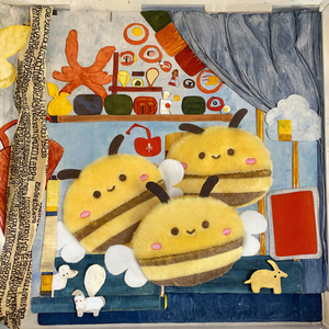 Portamonete a forma di ape in peluche con cerniera, portachiavi, portafoglio, custodia per auricolari e trucchi da ragazza per San Valentino - Product Image 3