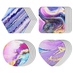 Sublimation Blank Coasters Custom DIY 5mm Thickness Coffee Coasters for Single-sided Printing Mug Coaster Made of Neoprene