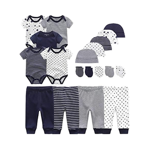 Set Unisex da 19 pezzi essenziale per il neonato pagliaccetto caldo in cotone abbigliamento Casual per le ragazze <span class=keywords><strong>6</strong></span> <span class=keywords><strong>mesi</strong></span> per la stagione invernale - Product Image 1