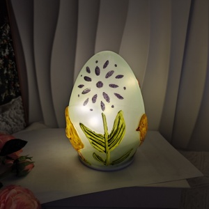 Huevo de <span class=keywords><strong>Cristal</strong></span> Decorativo con Luz LED Giratoria Soplado <span class=keywords><strong>a</strong></span> Mano, Centro de <span class=keywords><strong>Mesa</strong></span>, Decoración para el Hogar, Regalo de Pascua, Venta al por Mayor para el Dí<span class=keywords><strong>a</strong></span> de Pascua - Product Image 3