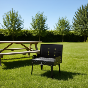 Portable Square Charcoal <b>BBQ</b> Grill 44x27x7cm Steel Painted Model D0100HPTGCA - Product Image 2