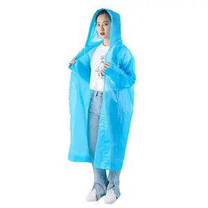 Eva Long Raincoat Thick Men Rainwear Waterproof Hike Unisex Women Rain Coat