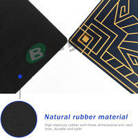 Tapis de mahjong personnalisé 32,5x32,5 pouces en néoprène, caoutchouc, anti-bruit, antidérapant, pour mahjong, poker et jeux de société