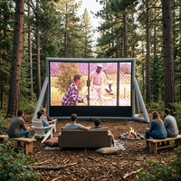 Ensemble de projection de films gonflable EJIA Heavy Duty DWF |   Écran de cinéma extérieur de qualité professionnelle pour événements en resort |   Imperméable