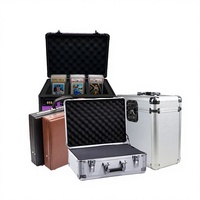 Boîte de rangement rigide verrouillable en aluminium, boîte de transport portable, outils, insert en mousse personnalisé, boîte à outils en aluminium
