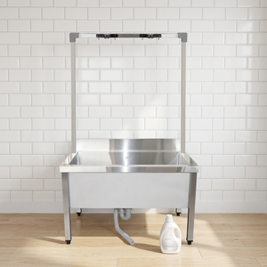 Commercial <b>Mop</b> Sink with Fixed <b>Mop</b> Bracket, Hotel Restaurant Supplies <b>Cleaning</b> Equipment - Product Image 1