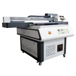 Flat bed UV9060 Manufacturer inkjet printers uv ink XP600/TX800 head high speed digital printer for metal/wood/glass