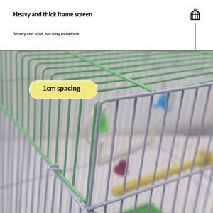 Cage à oiseaux portable en fer forgé de qualité supérieure, élégante cage de voyage pour petits et moyens perroquets, utilisation à domicile et en extérieur, accessoires pour animaux de compagnie - Product Image 3