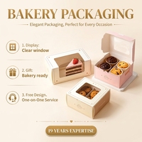 Boîtes en papier pliantes de luxe en gros avec logo personnalisé et fenêtre transparente pour l'emballage alimentaire de gâteaux de lune, biscuits et produits de boulangerie à emporter