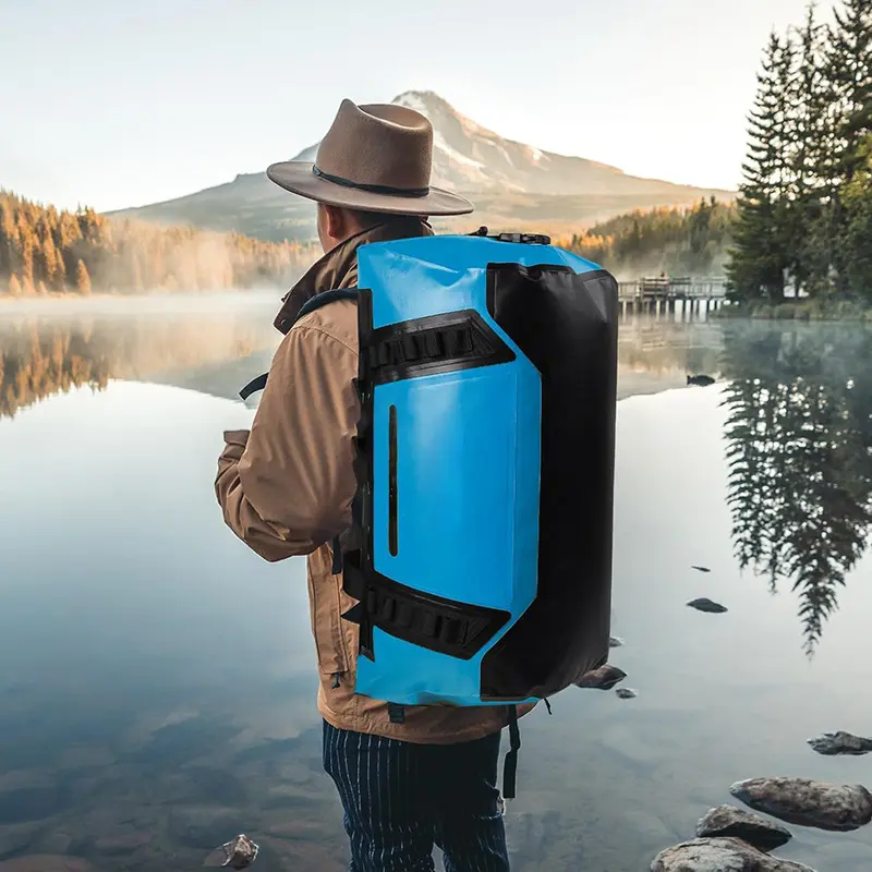 Sac de pêche OEM avec logo personnalisé sac à dos en PVC bâche sac de voyage en plein air sac polochon sec