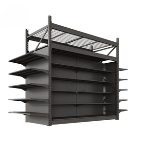Custom Member Supermarket <b>Shelves</b> Heavy Duty Warehouse Rack and Supermarket <b>Shelf</b> Match <b>Black</b> Gondola Shelving - Product Image 1