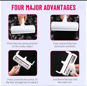 Rouleau Brosse Nettoyant Réutilisable Personnalisé pour Poils d'Animaux (Chats, Chiens) et Tapis – Éliminateur de Peluches et Poils de Chat - Product Image 4