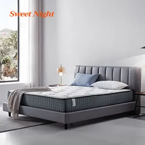 OEM ODM Hotel Luxury Pillow Top Sleep Gel Twin Bed Memory Foam Natural Latex Coil Pocket Spring Mattress