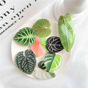 Support de téléphone portable pliable et portable en ABS flexible avec ventouse magnétique et anneau de maintien pour bureau, design feuille de plante - Product Image 5