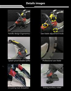 เครื่องเลื่อยผนังแนวตั้งมอเตอร์คู่เครื่องตัดผนังทรงกลมเพชรสำหรับเครื่องตัดผนังซีเมนต์คอนกรีต - Product Image 5