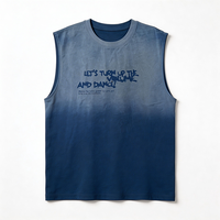 Débardeur sans manches en tricot tie-dye certifié GOTS et OEKO-TEX HuaYi |   Vêtements de rue décontractés en coton écologique respirant 180g