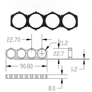 Support compact modulaire personnalisé 21700 à dessus plat pour l'assemblage de supports de batterie modulaires - Product Image 5
