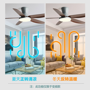 <b>Ceiling</b> <b>Fan</b> Light 5 Blade LED Modern Minimalist Design For Living Room And Dining Room Zhongshan Lighting - Product Image 3