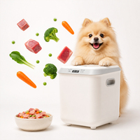 Cuisinière automatique pour nourriture pour chiens 3,2 L, machine à nourriture pour animaux de compagnie avec fonction d'auto-nettoyage pour une nourriture fraîche faite maison pour animaux de compagnie