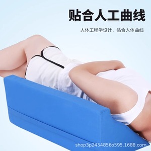 Anti-Decubitus Triangle Pillow For Bedridden Patients Nursing Care Assistive Device Solid Blue Cloth Material - Product Image 3