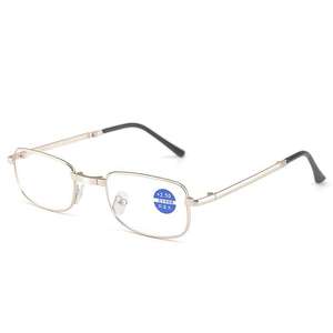 <span class=keywords><strong>Lunettes</strong></span> de lecture pliables rectangulaires anti-lumière bleue en métal pour hommes et femmes, avec <span class=keywords><strong>étui</strong></span> portable et abordable - Product Image 6