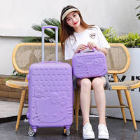 Valise trolley rigide pour enfants, bagage de voyage pour filles avec valise de 14 pouces