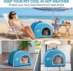 AFP Hot Summer Foldable Waterproof Cat Cooling House Indoor Outdoor Pet Cooling Shelter Enclosed Pet Ice <strong>Igloo</strong> For <strong>Dogs</strong> and Cats - Product Image 6