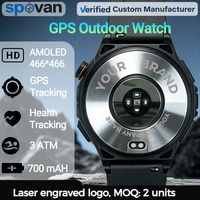 Montre connectée GPS personnalisée OEM ODM SDK ouvert multi-satellites pour activités de plein air avec boussole AMOLED et suivi d'activité pour la randonnée (pour marque)