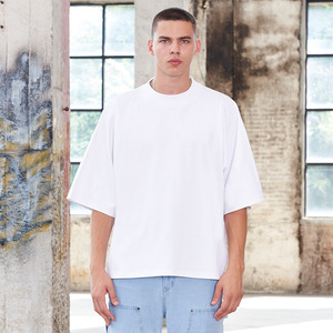 T-shirt <span class=keywords><strong>da</strong></span> uomo Sebanda Heavy 300 grammi in maglia a maniche a pipistrello, 100% cotone, girocollo, anti-pilling, vestibilità ampia, tinta unita - Product Image 6