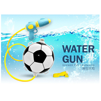 Pistolet à eau portable pour l'extérieur, idéal pour l'été, les jeux aquatiques à la piscine, tir longue portée, pour enfants et adultes, jeux de plage, jouet pistolet à eau à bille