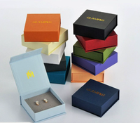 Boîte à bijoux magnétique de luxe, emballage personnalisé pour la présentation de bagues, colliers, boucles d'oreilles, cadeaux et vente au détail de marques de bijoux