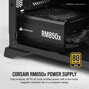 Corsair RMX Loạt Rm650x Cung Cấp Điện Với 650W 80 Cộng Với Vàng Đầy Đủ Modular Máy Tính ATX Với Tiếng Ồn Thấp Thiết Kế Nhật Bản Tụ - Product Image 3