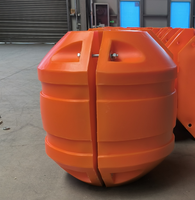 Bouée de dragage marine orange en mousse PE à cellules fermées, taille et couleur personnalisées, flottante pour le dragage