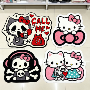 <strong>Hello</strong> <strong>Kitty</strong> <strong>Rug</strong> Custom Shape Print Anime Irregular Kuromi Area <strong>Rug</strong> Polyester Machine Washable Cartoon sanrio <strong>Rug</strong> - Product Image 1