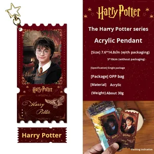 Genuine for Movie & TV Stills IP Authorized Character Acrylic Ticket Stub Keychain for Students