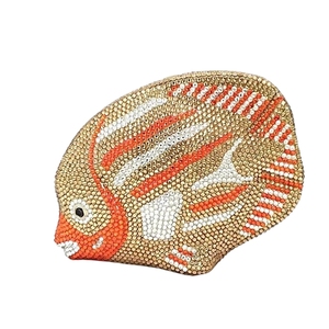 Bolso de Noche de Lujo con Cristales Brillantes y Pedrería de Peces Oceánicos para Mujer, Cartera de Mano para Bodas, Celebraciones y Galas - Product Image 3