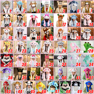 Meilleure vente Chapeaux mignons Nouveauté Animal Chapeau Chat <span class=keywords><strong>Panda</strong></span> Chiens Drôle Doux Chaud <span class=keywords><strong>Bonnet</strong></span> En Peluche Chapeaux d'hiver - Product Image 3