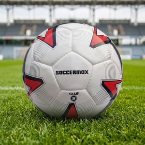 Ballon de football 32 panneaux professionnel de haute qualité en PU, cousu à la main, vessie en latex naturel, blanc, hybride, thermosoudé - Product Image 2