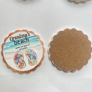 3d Glossy Kerst Decoratieve Keramische Bier Achtbaan Absorberende Feestelijke Ontwerp Drinkmatten Voor Thuis Kantoor Eco-Vriendelijke Vakantie